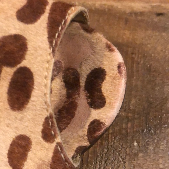 Steve Madden Calf Hair Peep Toe 1” mini wedge - Picture 4 of 8